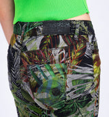 Skinny Fit Hose mit Print im grünen Dschungel-Design Diana 102