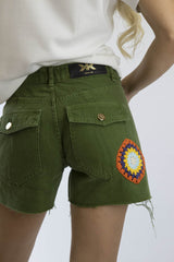 Boheme Short Grün "Create Your Short" Handmade Einzelstück | Customize Your Look | Grün | Fair & Nachhaltig