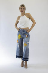 Boheme Jeans „Ava 1“ Handmade Unikat | Customized Denim | Fair & Nachhaltig | Wide-Leg Fit