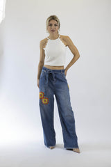 Boheme Jeans „Emma 1“ Handmade Unikat | Customized Denim | Fair & Nachhaltig | Wide-Leg Fit