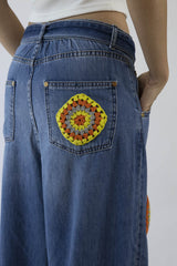 Boheme Jeans „Emma 1“ Handmade Unikat | Customized Denim | Fair & Nachhaltig | Wide-Leg Fit