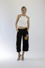 Boheme Cargo ¾ Pant „Black“ Handmade Einzelstück | Customize Your Look | Fair & Nachhaltig