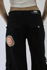 Boheme Cargo ¾ Pant „Black“ Handmade Einzelstück | Customize Your Look | Fair & Nachhaltig