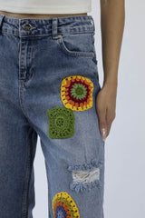 Boheme Jeans „Ava 2“ Handmade Unikat | Customized Denim | Fair & Nachhaltig | Wide-Leg Fit