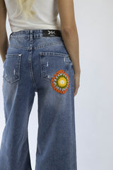 Boheme Jeans „Ava 2“ Handmade Unikat | Customized Denim | Fair & Nachhaltig | Wide-Leg Fit