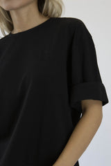 HMHL4-KT-220 – Boxy Shirt Schwarz | Hertha Margarethe Habsburg | Royale Denim Kollektion