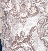 Lässige oversize Jeansjacke besonderer Jacquardmusterung in barocker 3D Optik