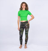 Skinny Fit Hose mit Print im grünen Dschungel-Design Diana 102