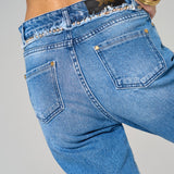 Victoria The Royal Denim Collection Princess Herta Margarete Habsburg Loose Fit Jeans mit Glassteinen Hand benäht