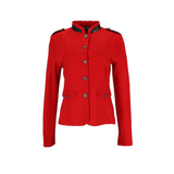 Uniform Look Sweat Blazer 1076  in Rot mit Fake Leather Details