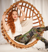 Dschungel Blätter als Print in grün-schwarz-Tönen