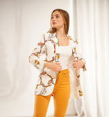 Blazer mit Ketten-Muster