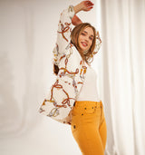 Blazer mit Ketten-Muster