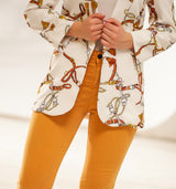 Blazer mit Ketten-Muster