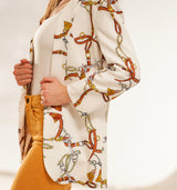 Blazer mit Ketten-Muster