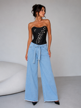 Luxury Corsage C-H-2 mit 31 Swarovski® Elementen – The Royal Denim Collection Princess