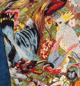 Oversize Jeansjacke mit farbenfroher floraler Jacquardmusterung