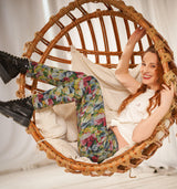 Hose mit floralem Muster
