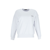 Sweatshirt in Weiß mit großem Logo in 3D-Optik am Rücken