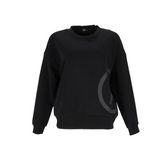 Rundhals Sweatshirt in Schwarz mit 3D Logo vorn